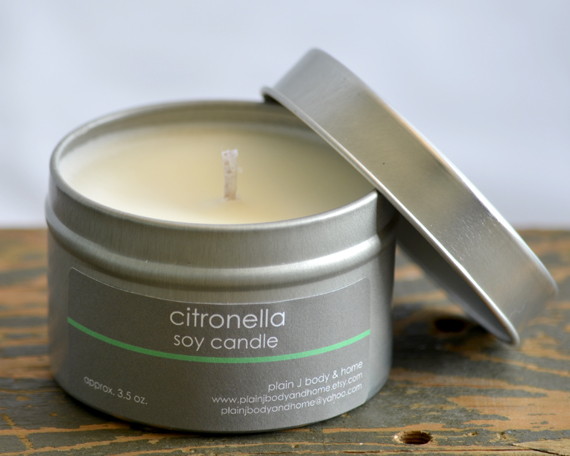 Soy Candle Tin 4 oz - Citronella