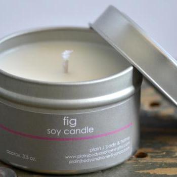 Soy Candle Tin 4 oz - Fig